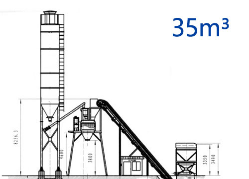 35 small concrete batch plant