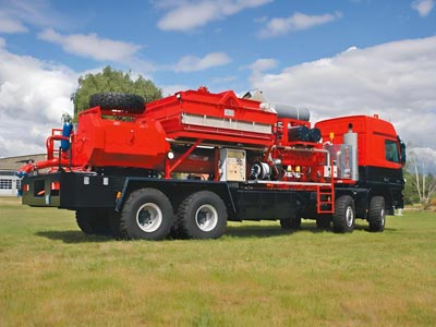 truck mounted concrete mixer