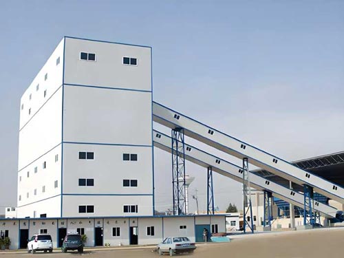 AGICO batching plant dust collection ducts, cartridge filter and wash-water collection system
