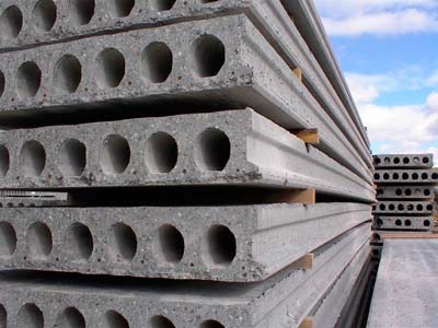 Different precast concrete products produced with controlled batching and mixing
