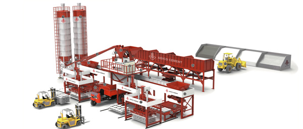 Large scale AGICO precast concrete plant for structural components