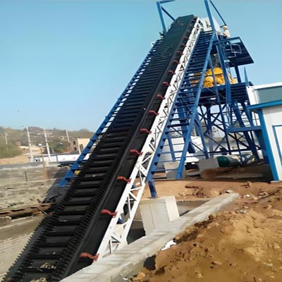 high angle belt conveyor