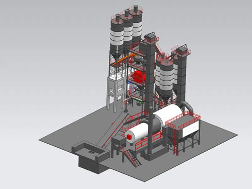 dry mix mortar plant 3D