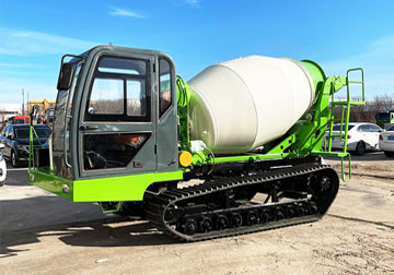 crawler type concrete truck