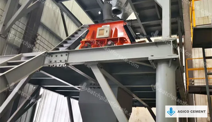 AGICO aggregate batching equipment and mixer support structure during factory assembly