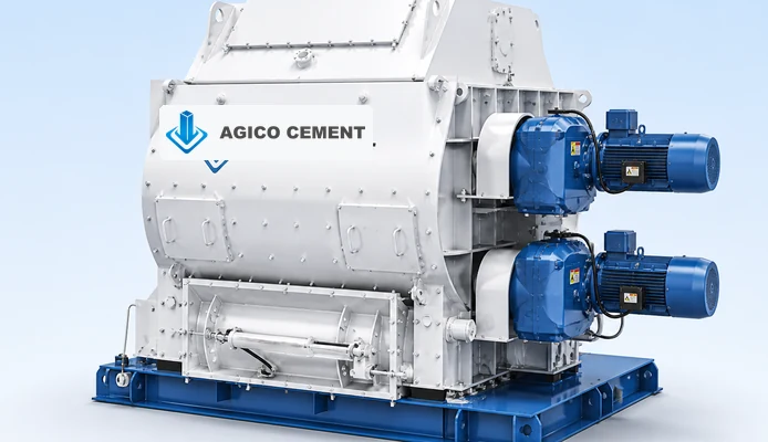 AGICO twin-shaft concrete mixer for uniform ready mix concrete production