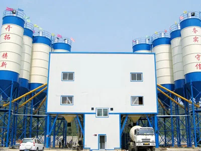 HZS240 concrete batching plant shown as a high-output capacity reference