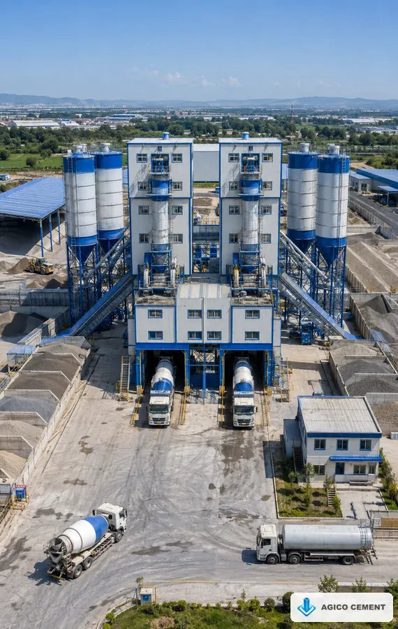Large 240 to 300 m3 per hour double-line AGICO central mix production base